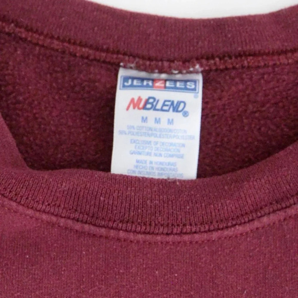 Vintage Jerzees NuBlend Maroon CMU Crewneck Sweater M - Picture 11 of 11